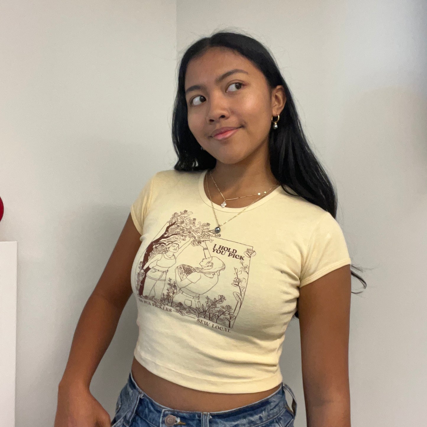 Da Pua Pickers- Beige Baby Tee