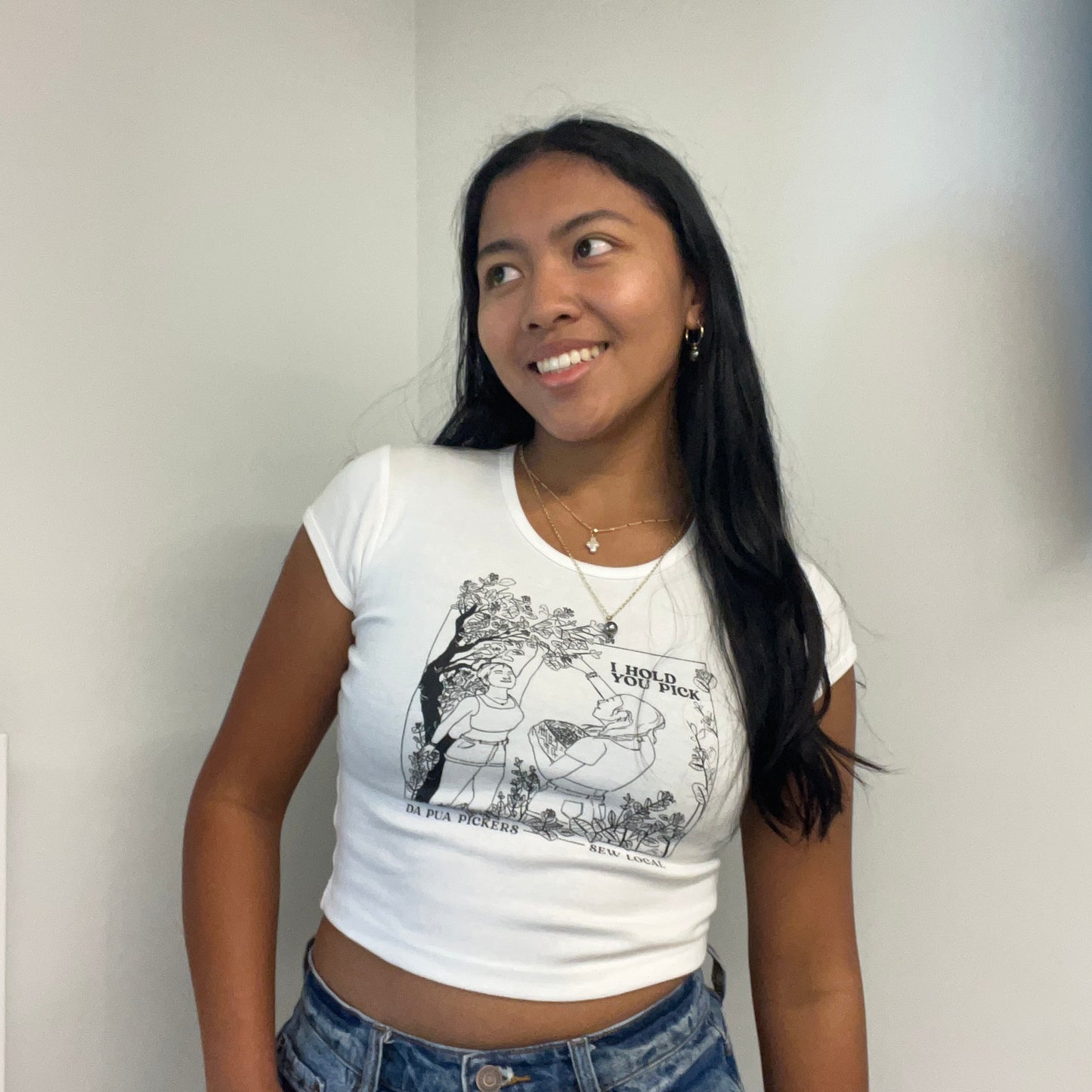 Da Pua Pickers- White Baby Tee