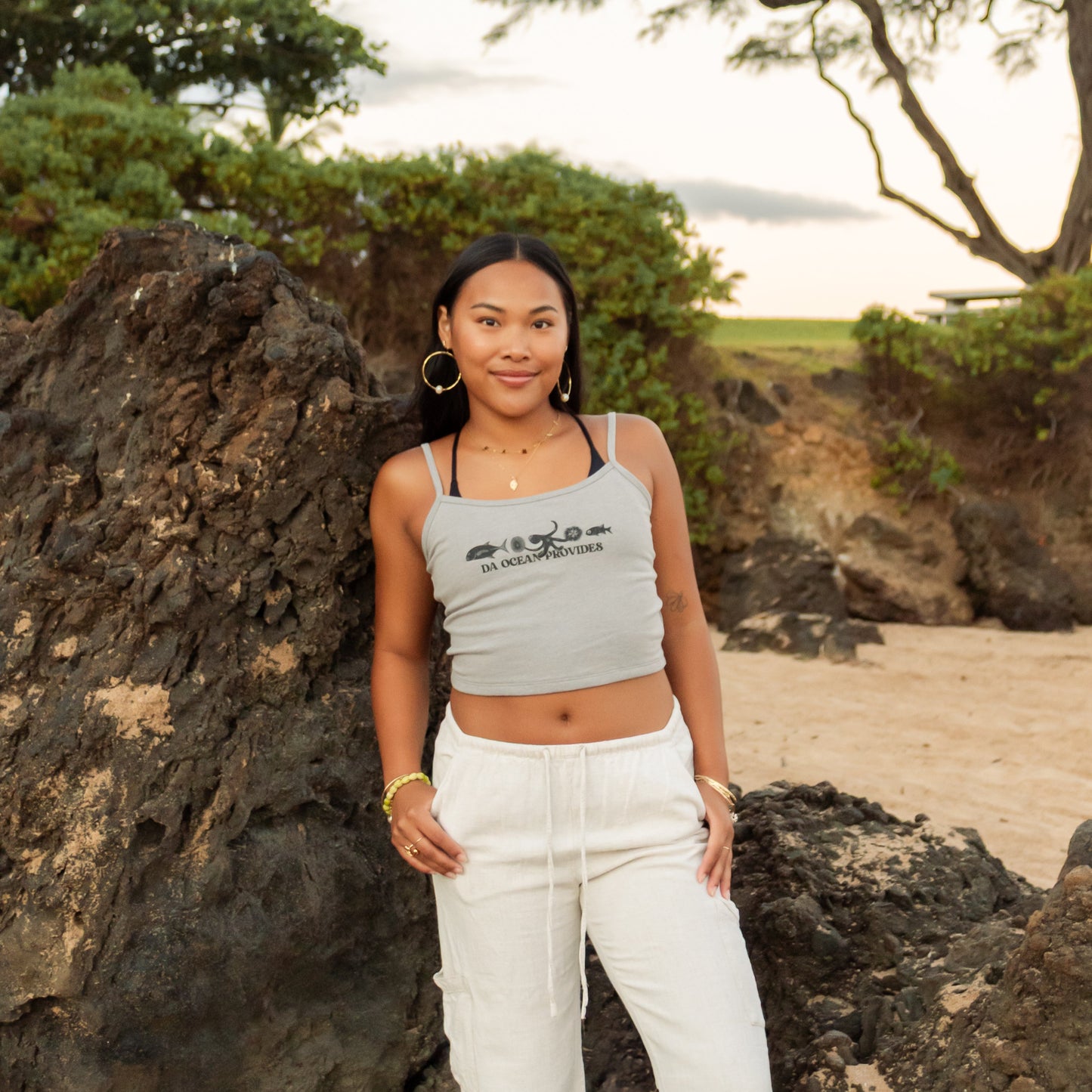 Hawaii Provides- Grey Ocean Provides Tank Top