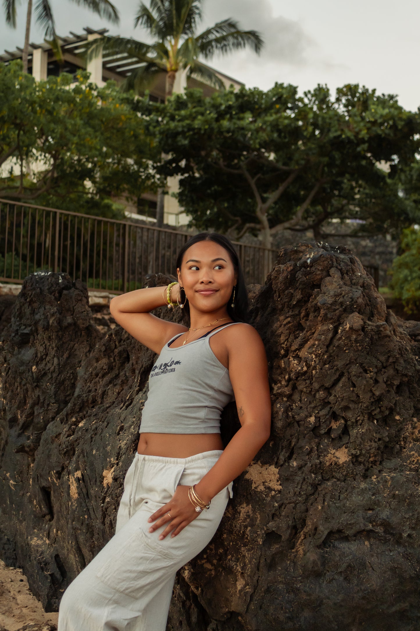 Hawaii Provides- Grey Ocean Provides Tank Top