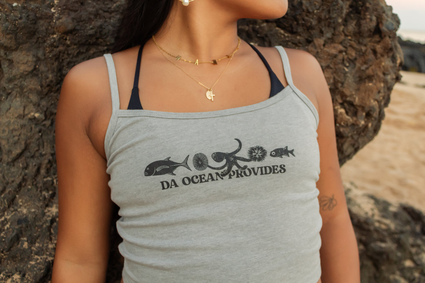 Hawaii Provides- Grey Ocean Provides Tank Top