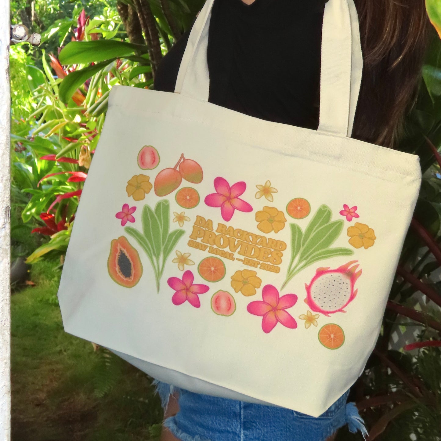 Hawaii Provides- Backyard Provides Zipper Tote