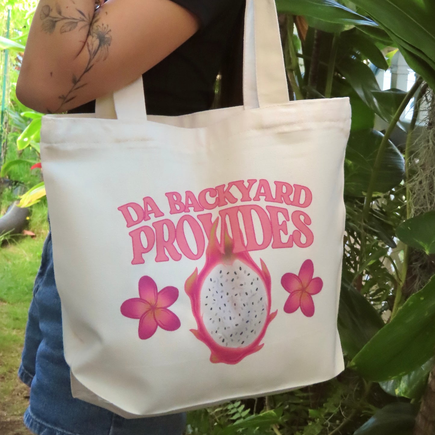 Hawaii Provides- Dragon Fruit Zipper Tote