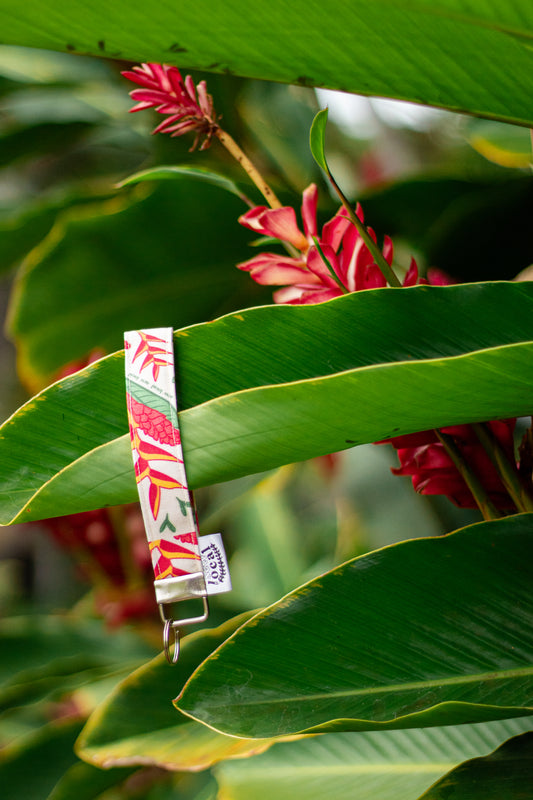 Market- Bird of Paradise & Red Ginger Wristlet