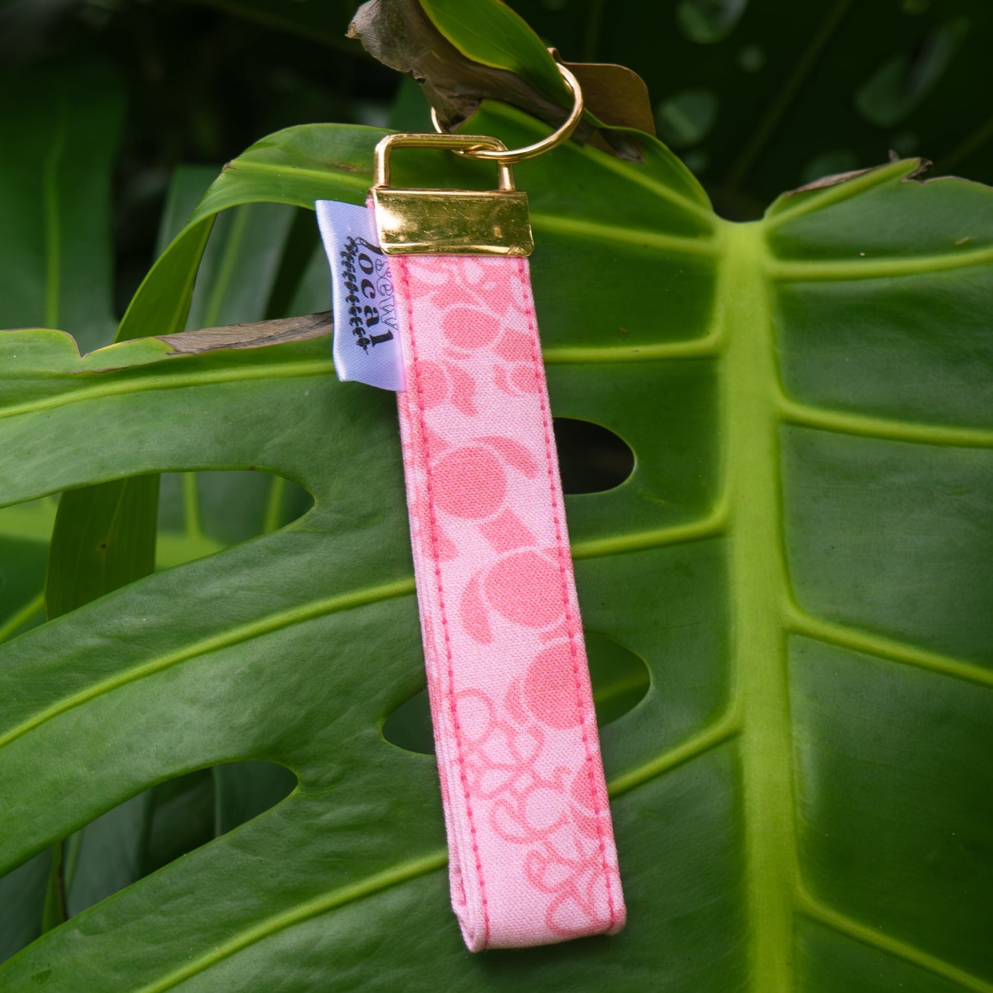 Pualena- Pink Puakenikeni Wristlet