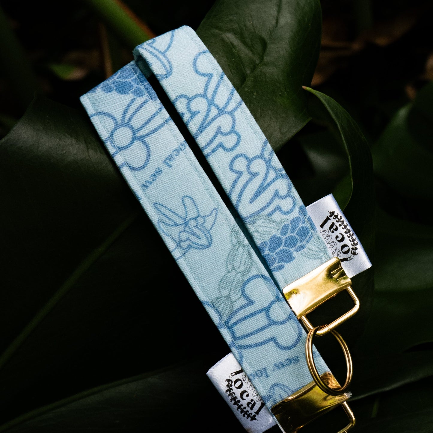 Tihani- Blue Crown Flower Wristlet