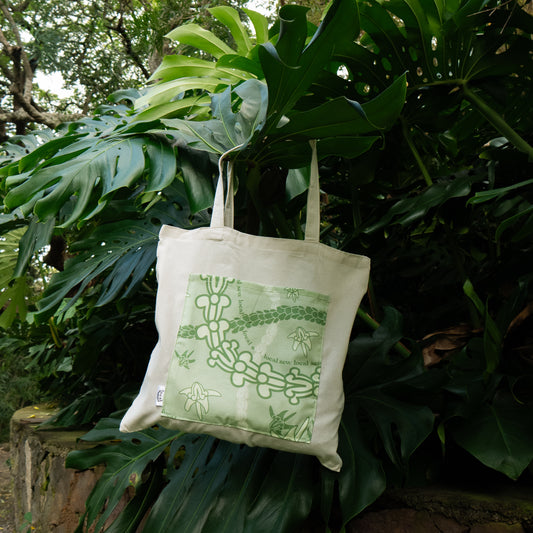 Terra- Crown Flower Pocket Tote Bag