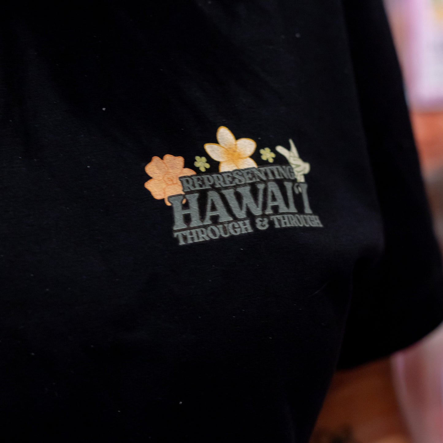 Pickin Home- Representing Hawaii Black Graphic Tee