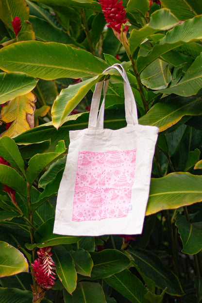 Maile- Mele Kalikimaka Pocket Tote Bag