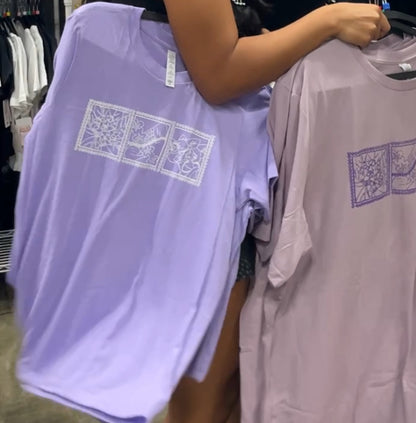 Lei of Love- Lavender Crown Flower Full Length Baby Tee