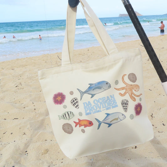 Hawaii Provides- Ocean Provides Zipper Tote