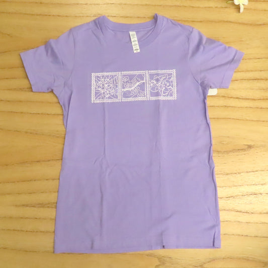 Lei of Love- Lavender Crown Flower Full Length Baby Tee
