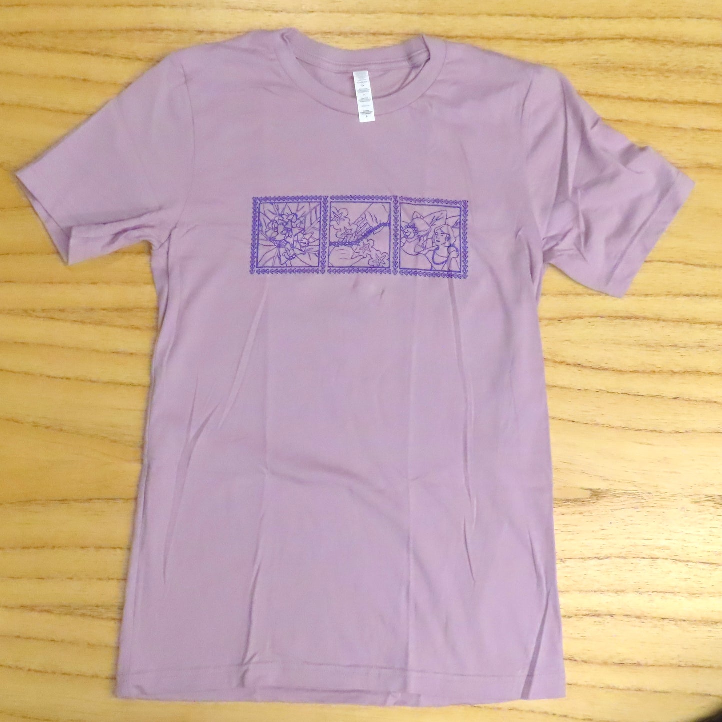 Lei of Love- Light Violet Crown Flower Crewneck Graphic Tee