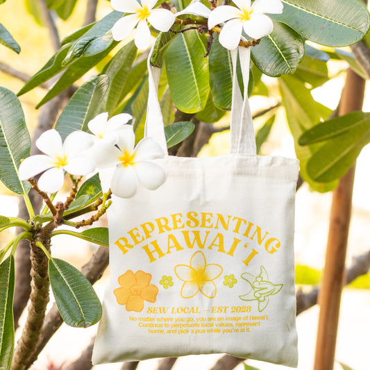 Pickin Home- Representing Hawaii Yellow Mini Tote