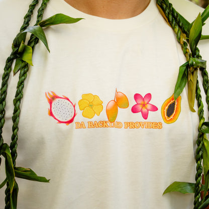 Hawaii Provides Pt 2- Colored Backyard Beige Crewneck Graphic Tee