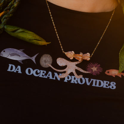 Hawaii Provides Pt 2- Colored Ocean Black Cropped Baby Tee